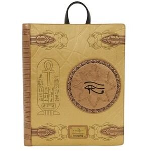 Loungefly The Mummy Book of the Living Backpack Gold Universal Studios NEW